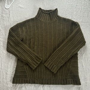 Garnet Hill Green Heathered Cashmere Sweater - XS